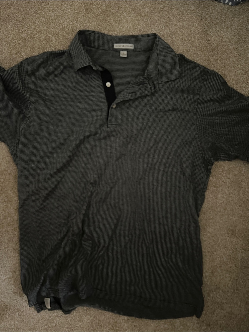 Peter Millar Charcoal Micro-Stripe Polo